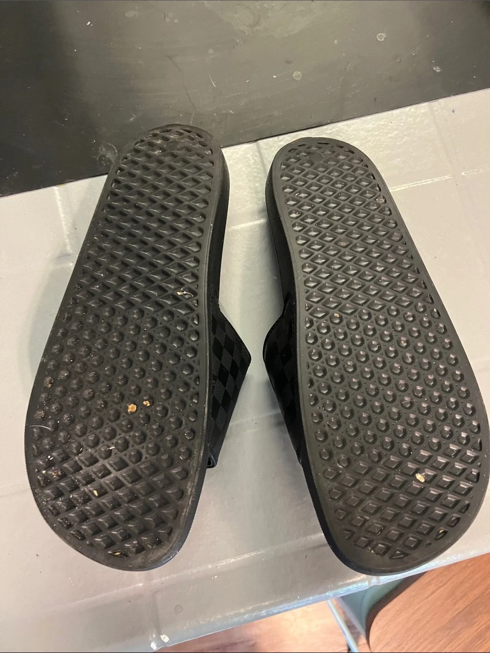 🔥VANS Men's Black Check Slide Sandals